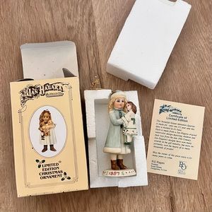 NIB Vintage 1987 Jan Hagara Limited Edition Ceramic Christmas‎ Ornament Holly